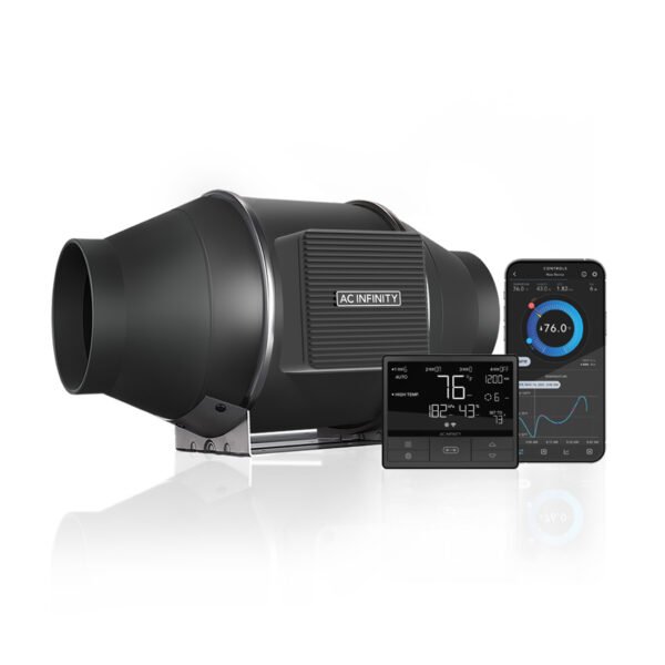 AC INFINITY CLOUDLINE PRO T4, Extracteur d'air silencieux avec contrôleur de température, d'humidité et de VPD, 348 m³/h, 100 mm