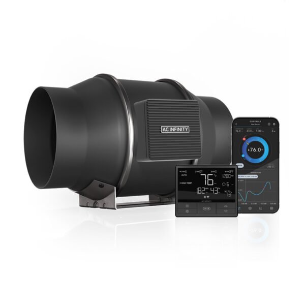 AC INFINITY CLOUDLINE PRO T6, Extracteur d'air silencieux avec contrôleur de température, d'humidité et de VPD, 683 m³/h, 150 mm