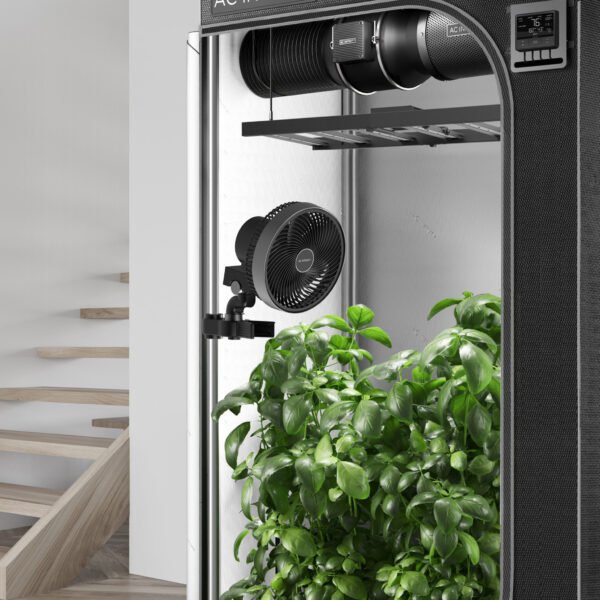 AC INFINITY CLOUDRAY S6, GEN 2, Ventilateur oscillant à pince pour tente de culture 150 mm avec 10 vitesses, moteur EC, oscillation auto – Image 8