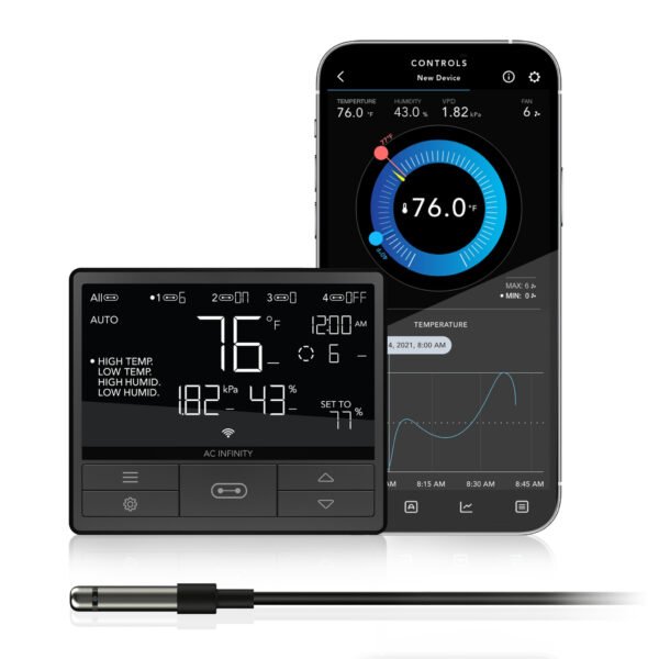 AC INFINITY CONTROLLER 69 PRO, Programmes indépendants pour 4 appareils, VPD, Température, Humidité, Plannings, Bluetooth + Wifi