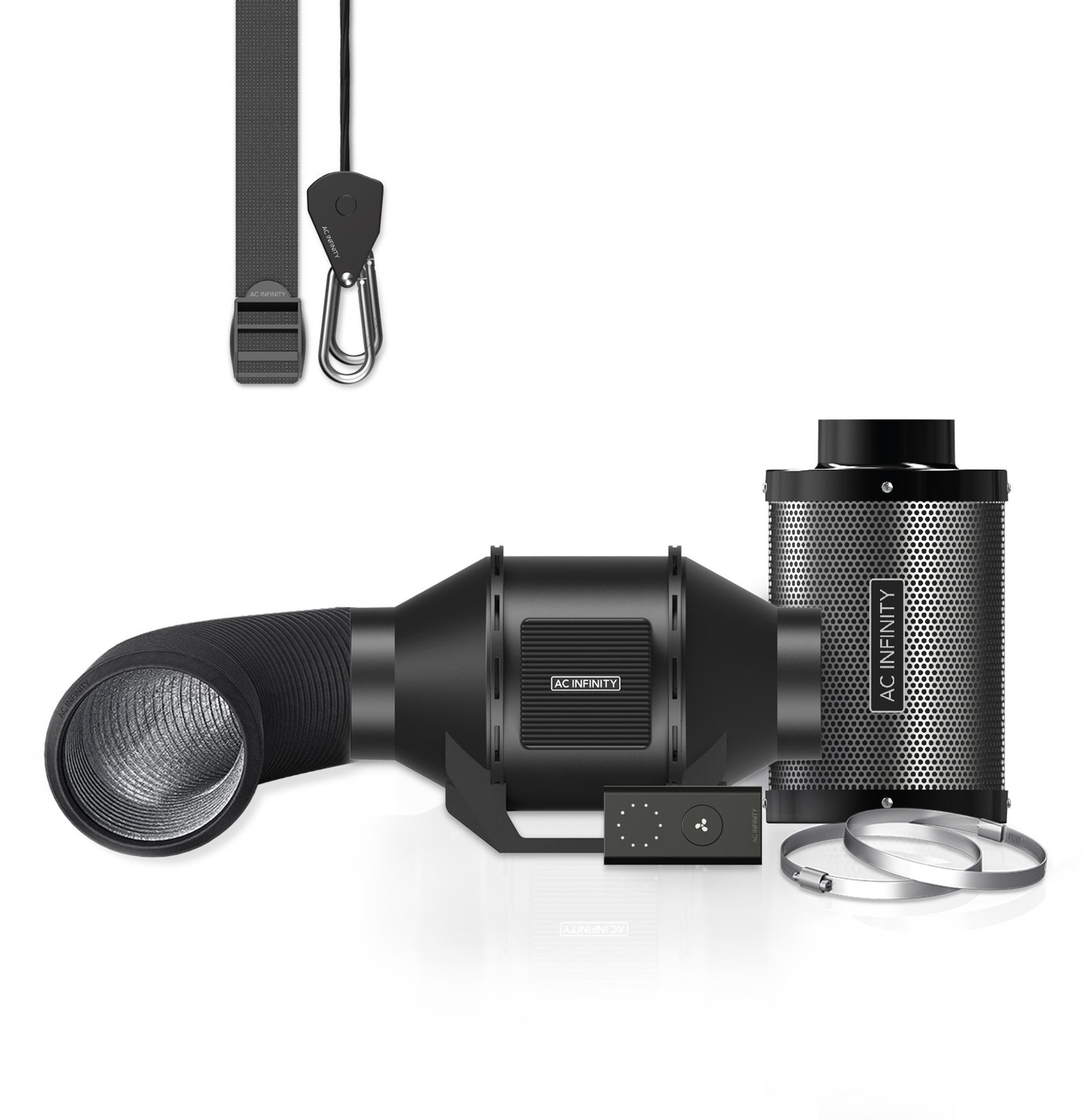 Kit De Filtration D'Air AC Infinity - Ventilateur En Ligne 6", Contrôleur WiFi, Filtre à Charbon, Pour Tentes De Culture - Système Pro
