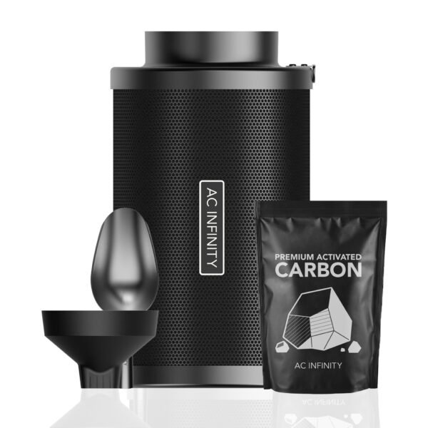 AC INFINITY Filtre à charbon actif rechargeable, avec recharge de charbon vierge australien, 150 mm