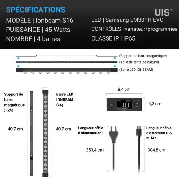 AC INFINITY IONBEAM S16, Barres LED à spectre complet, Samsung LM301H EVO, 40,7 cm – Image 6