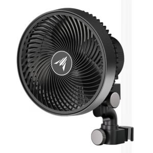 AC INFINITY CLOUDRAY S9, GEN 2, Ventilateur oscillant à pince pour tente de culture 225 mm avec 10 vitesses, moteur EC, oscillation auto