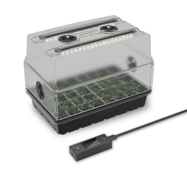 AC INFINITY Serre de germination et bouturage avec rehausse, avec éclairage LED Samsung LM301H EVO, plateau 5x8