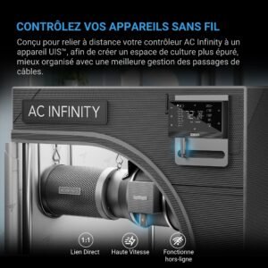 AC INFINITY Transmetteur Récepteur sans fil UIS, Connecte les appareils et contrôleurs UIS, lot de 2