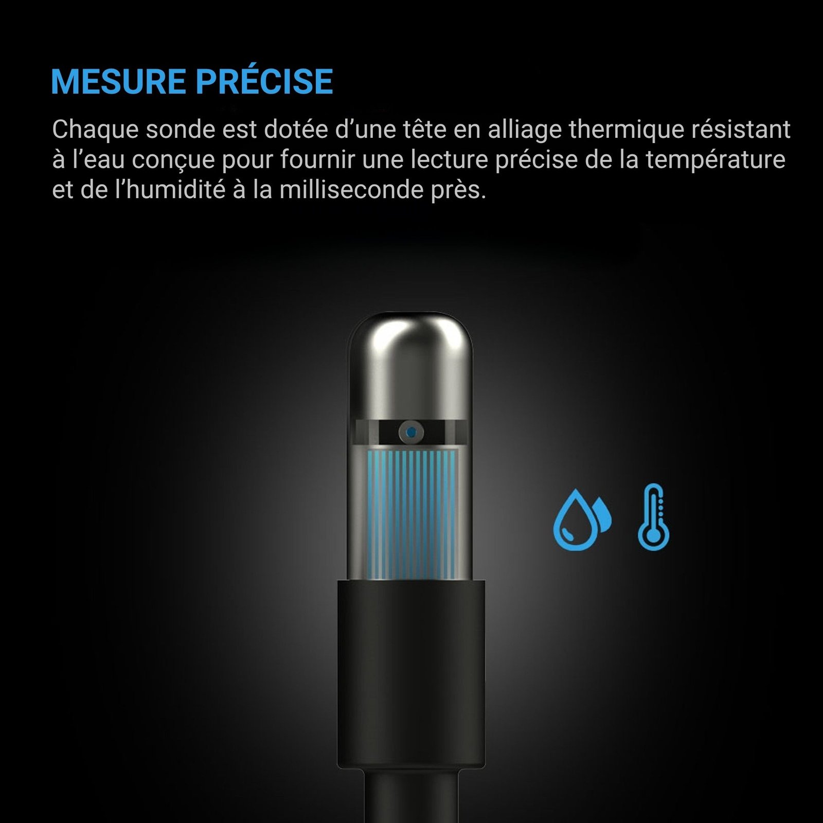 AC INFINITY Capteur de climat pour Controller 69 Pro, Pro+ et Appareils UIS, mesures précises de témpérature, humidité et VPD, 609,6 cm – Image 2