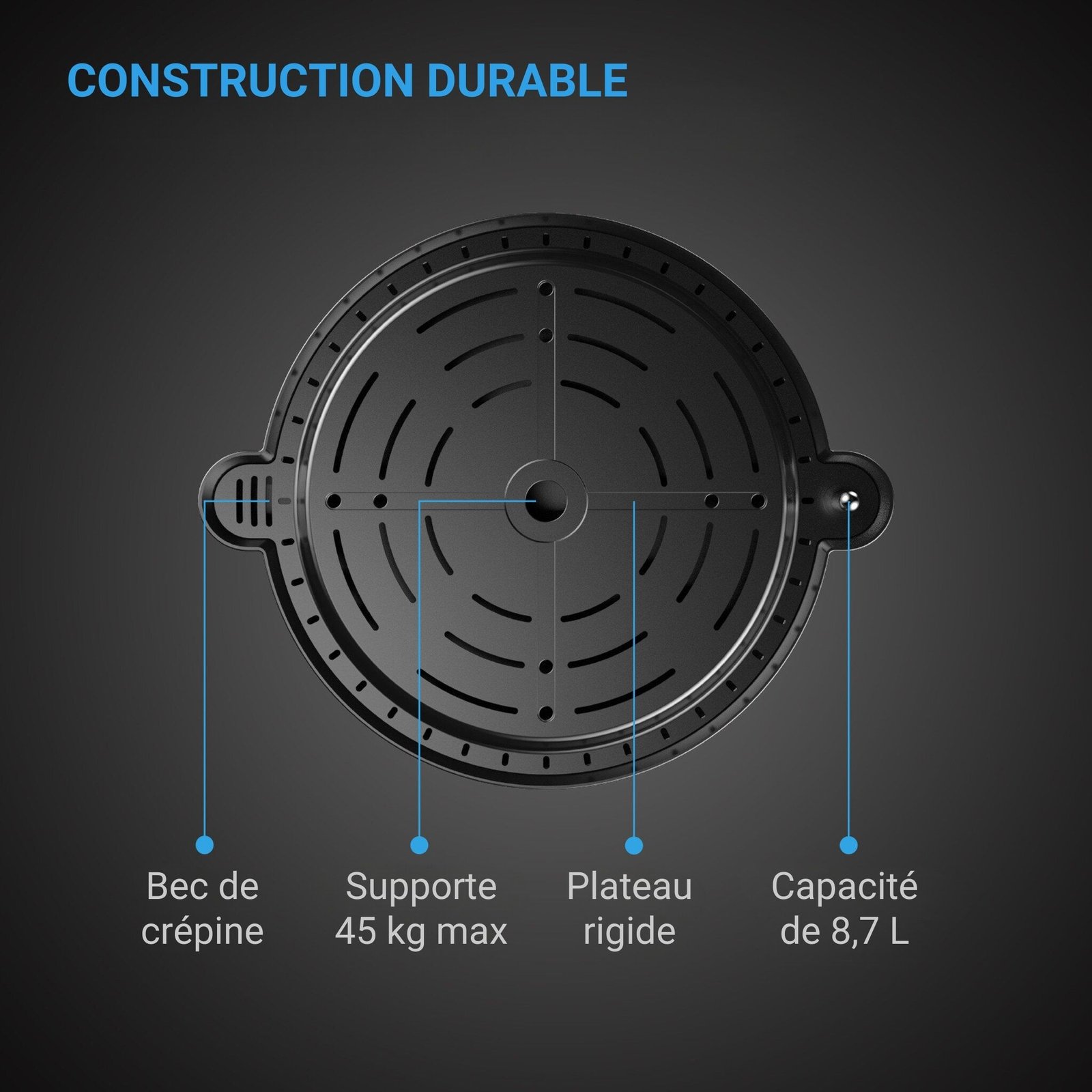 AC INFINITY Base auto-arrosante XL pour pots en tissu, lot de 4 – Image 5