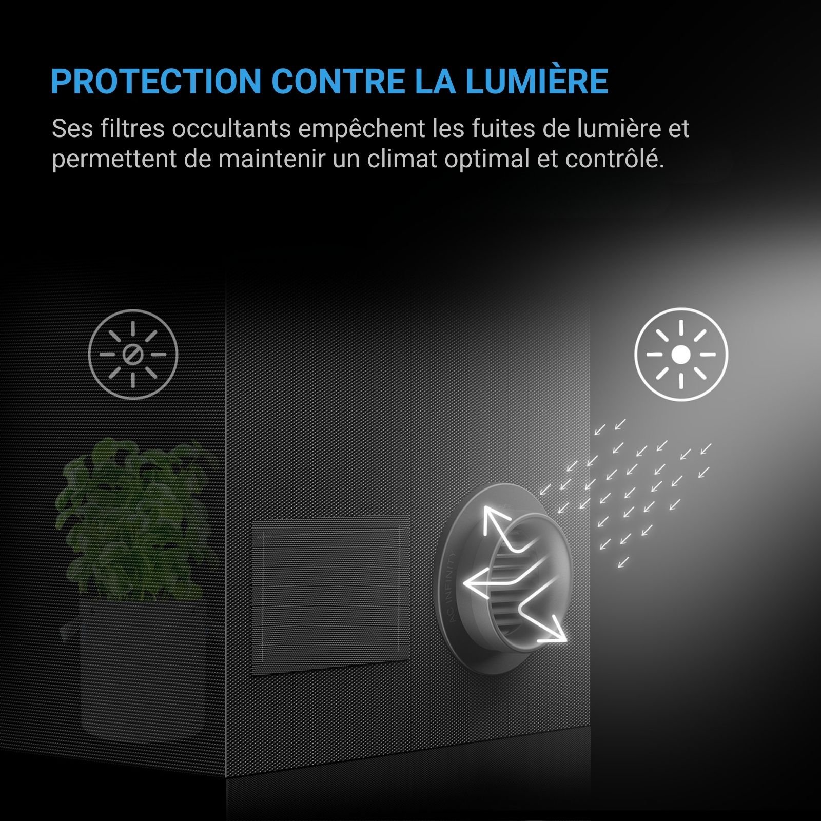 AC INFINITY Grille d'aération Ø150mm, Anti-Lumière et Anti-Poussière, Lot de 2 – Image 3