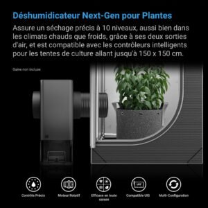 AC Infinity HYDRONE 5, Déshumidificateur pour Plantes avec 10 Niveau de Séchage, Efficace par Tous Climats, jusqu&rsquo;à 150x150cm
