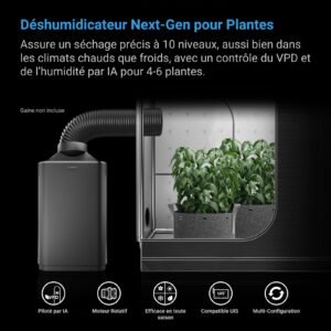 AC Infinity HYDRONE 7, Déshumidificateur pour Plantes piloté par IA avec gestion du VPD, pour 4-6 Plantes