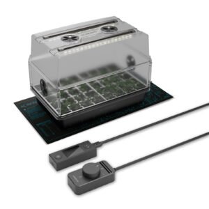 AC INFINITY Serre de germination et bouturage avec rehausse, éclairage LED et Tapis Chauffant, plateau 5×8