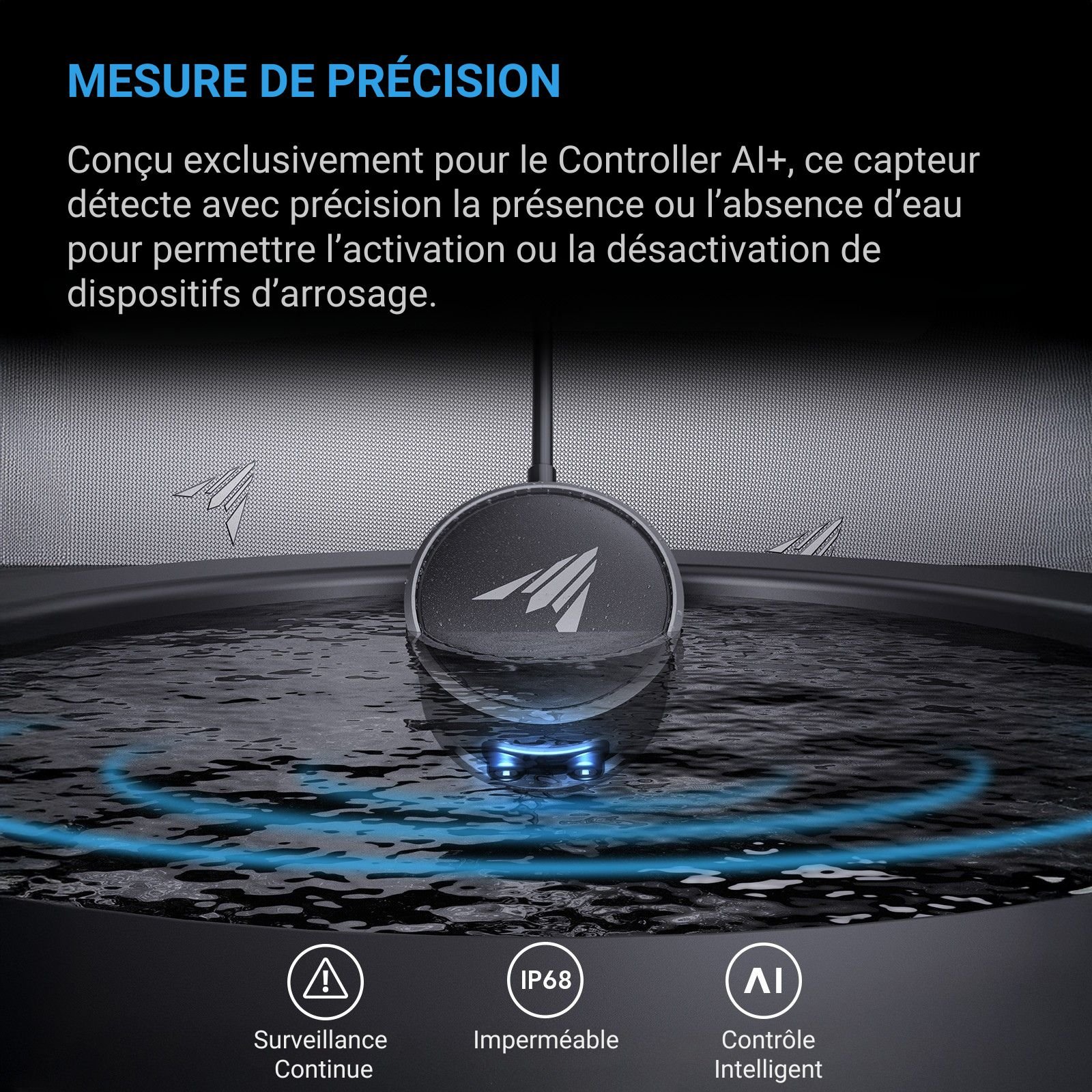 AC INFINITY Capteur d'Eau IA, pour la Détection de Présence de Liquide, IP68 – Image 2