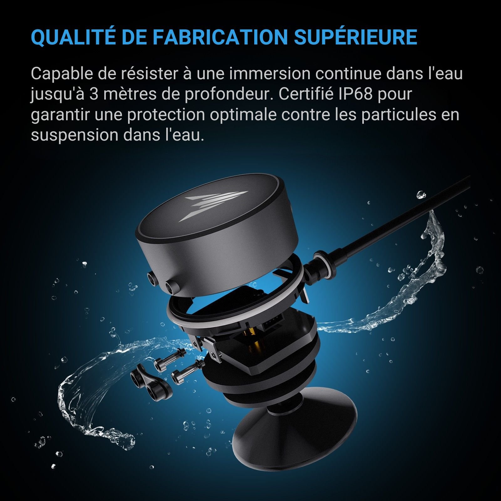 AC INFINITY Capteur d'Eau IA, pour la Détection de Présence de Liquide, IP68 – Image 3