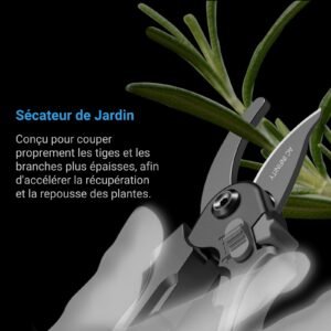 AC INFINITY Sécateur en Acier KS5 de 21,5 cm, à Lames Croisées