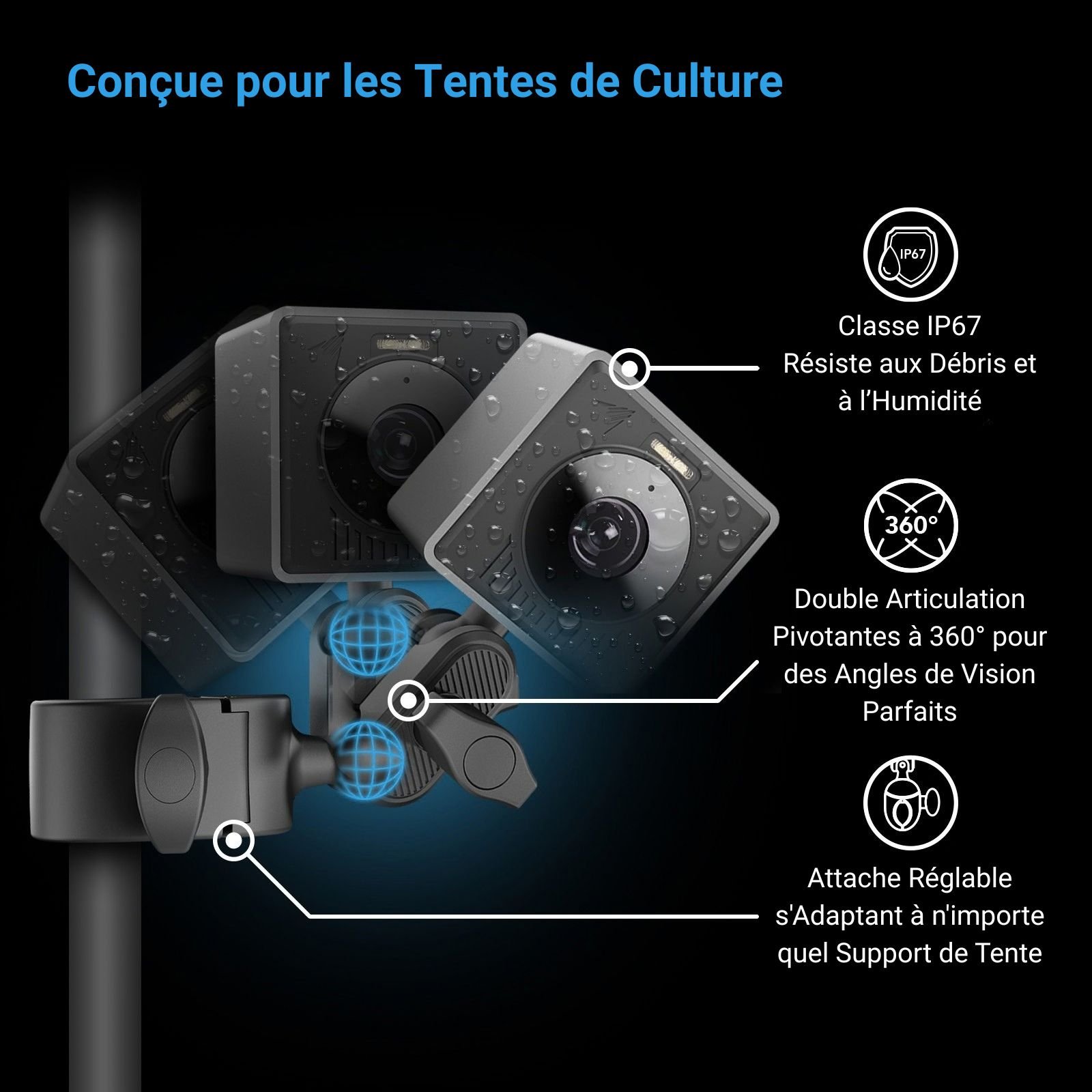 AC INFINITY SPECTRON 3, Caméra 4K avec Analyse par IA, Suivi Avancé de la Santé et de la Croissance des Plantes – Image 7